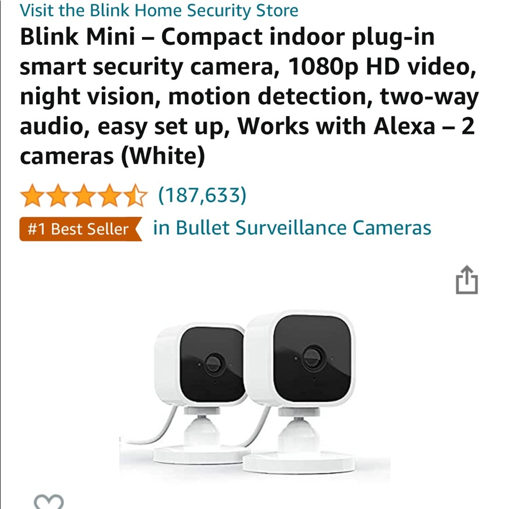 2 Blink Mini cameras